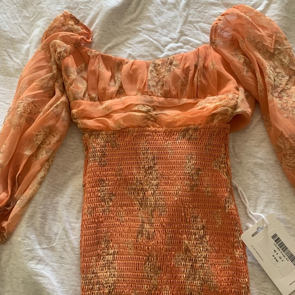 Tangerine Orange Mini Dress - Picture 3 of 4